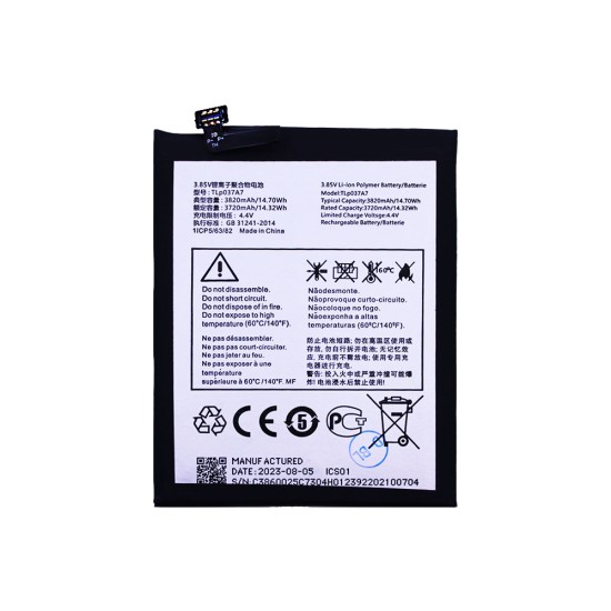 Batería TLP037A7 para TCL Plex/T780H 3820mAh Batería TLP037A7 para TCL Plex/T780H 3820mAh
